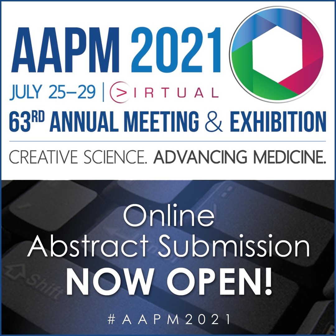 The gates are WIDE-OPEN to the 2021 AAPM Virtual Annual Meeting abstract submission system. Don't delay; do your best to submit your abstract soon so you aren't stressed and hurried as the deadline (March 4 at 8pm ET) draws nearer and nearer in the coming weeks! Submit Now ↠ aapm.me/3r6gSpB #AAPM2021 #MedPhys #MedicalPhysics