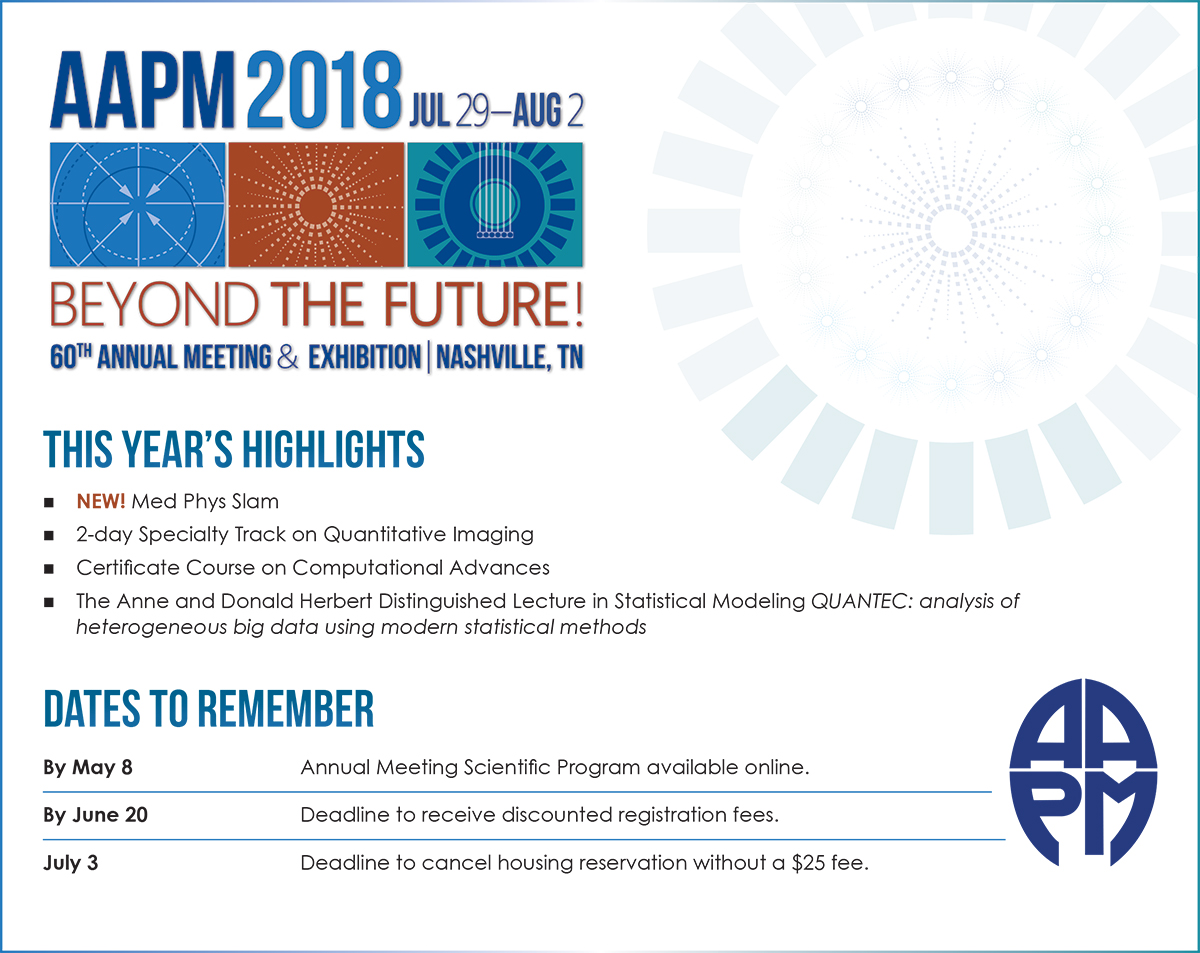 AMERICAN ASSOCIATION OF PHYSICISTS IN MEDICINE